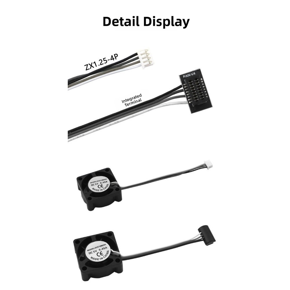 Hot End Cooling Fan 2510 for BAMBU Lab X1C P1S A1A1 forMINI 3D Printers