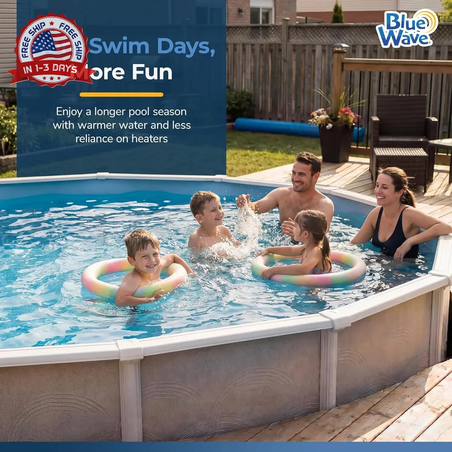 Blue Wave 21-ft Round Solar Pool Cover 8-Mil Blue – Solar Cover for Above Ground