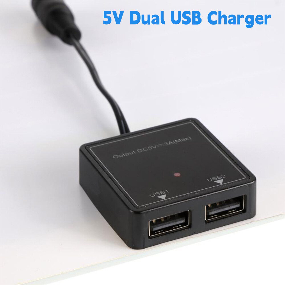 Solar Panel Kit Folding Power Bank USB Outdoor Camping Hiking Phone Charger US