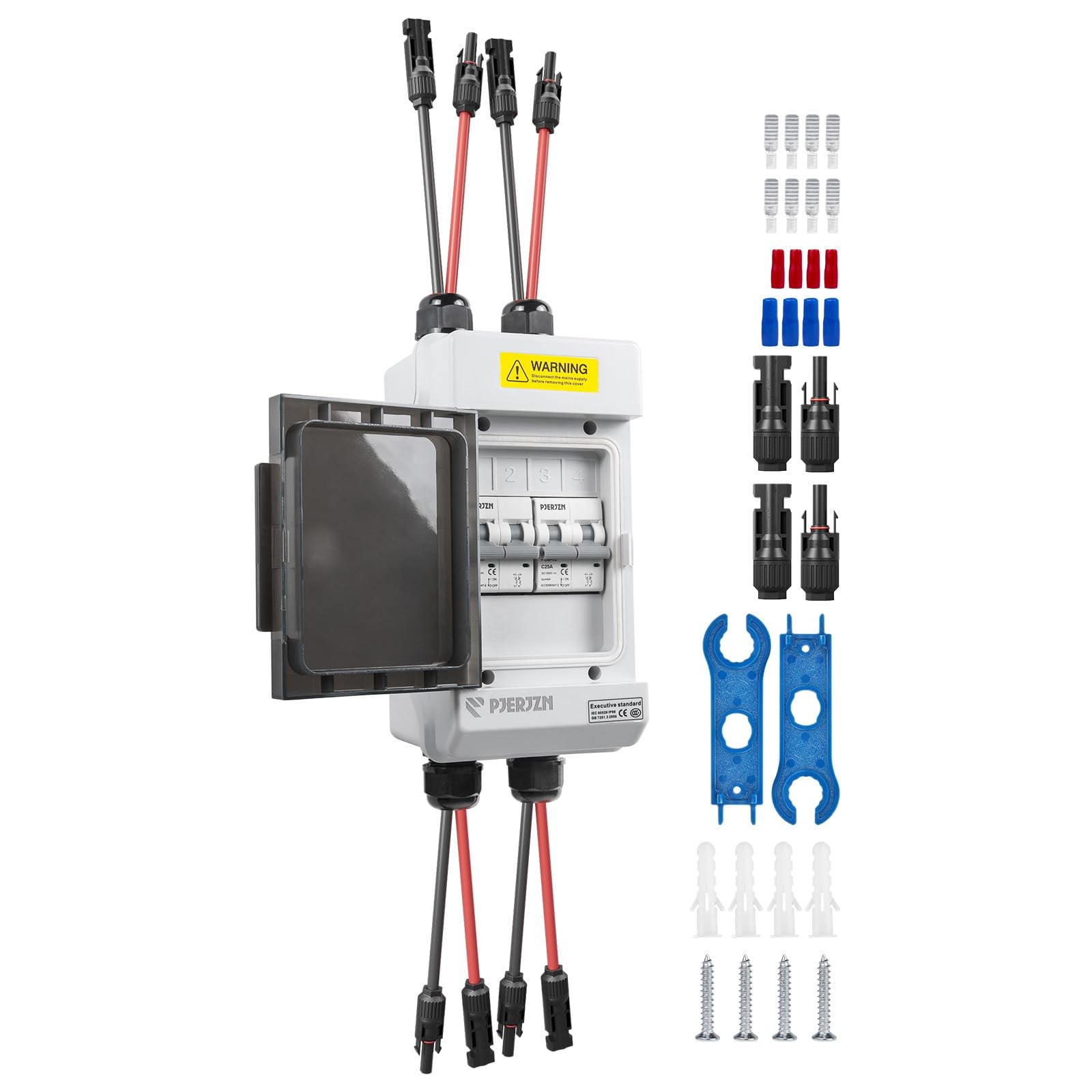 Solar Panels Disconnect Switch 25A 400VDC PV Shut Off Switch Outdoor 2 String…