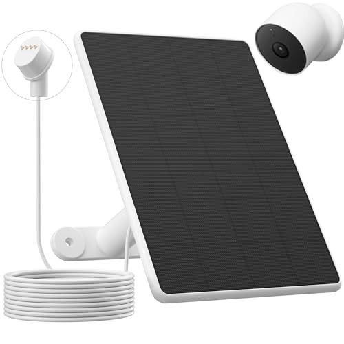 Solar Panel for Google Nest Camera,6W Solar Power Charger for Google 6W 1Pack