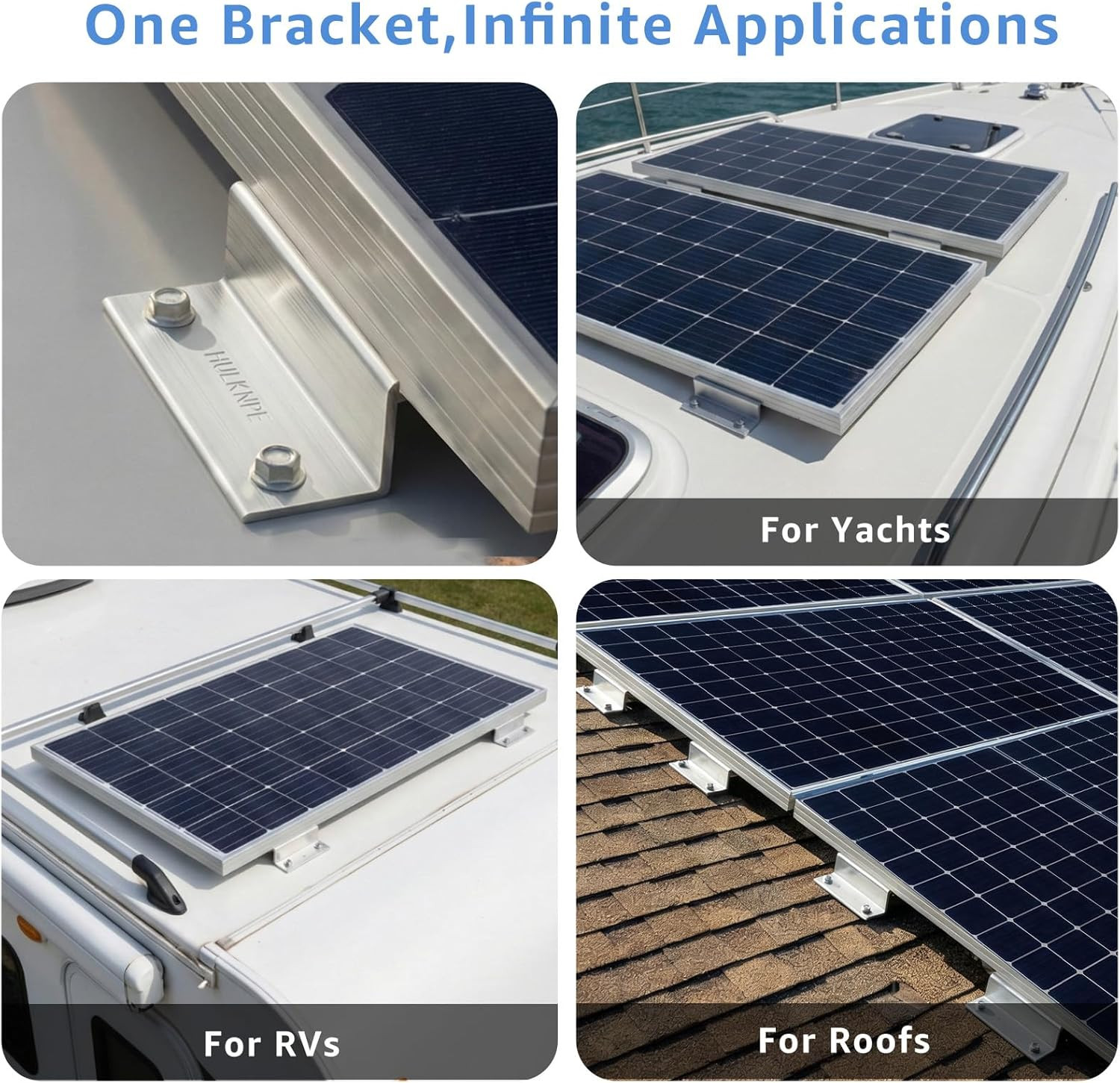 Z Brackets Solar Panel Mounting Kit (16 Pack) Heavy Duty Multi-Slot Aluminum Cor