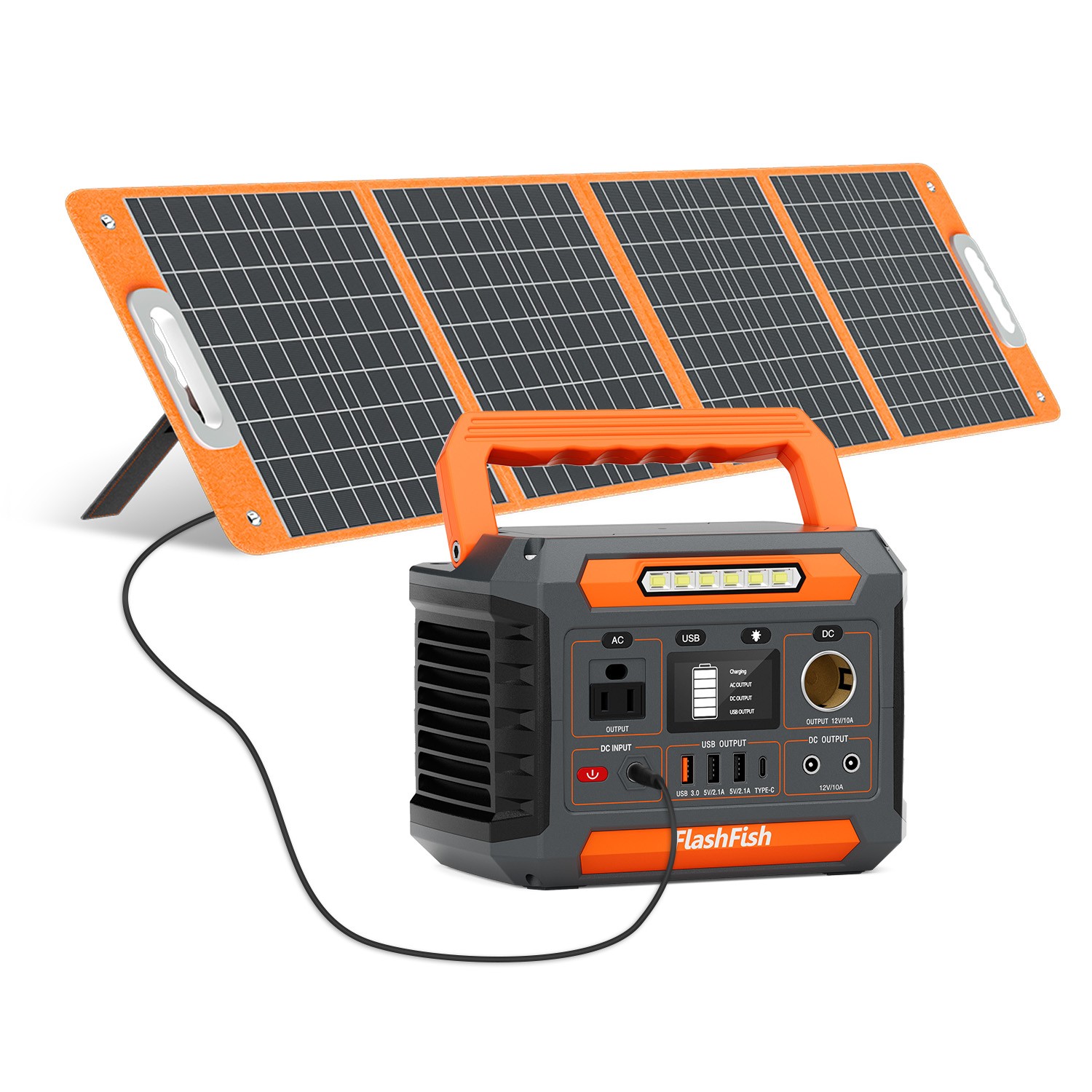 Flashfish P66A Portable Power Station 200W 144Wh Optional With 100W Solar Panel