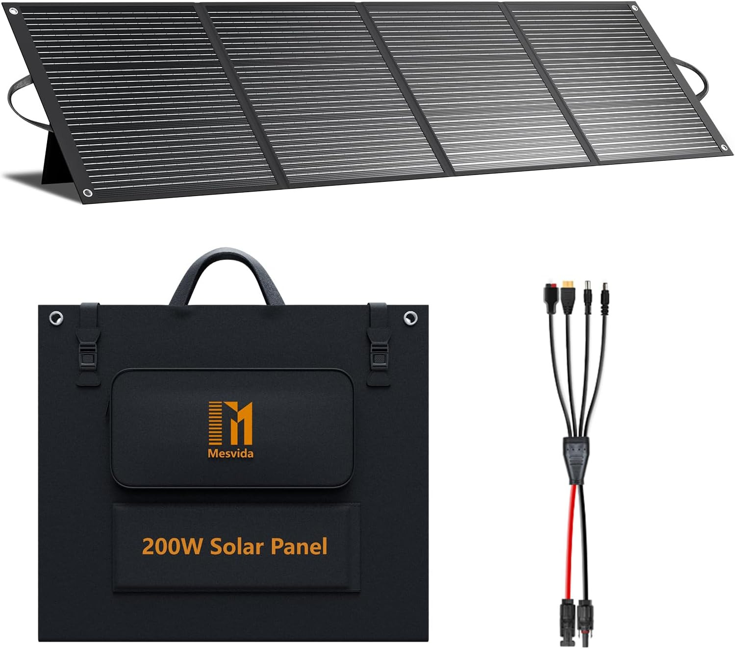 200 Watt Solar Panel IP68 Waterproof ETFE Coating Portable 24V MC4 Output Foldab