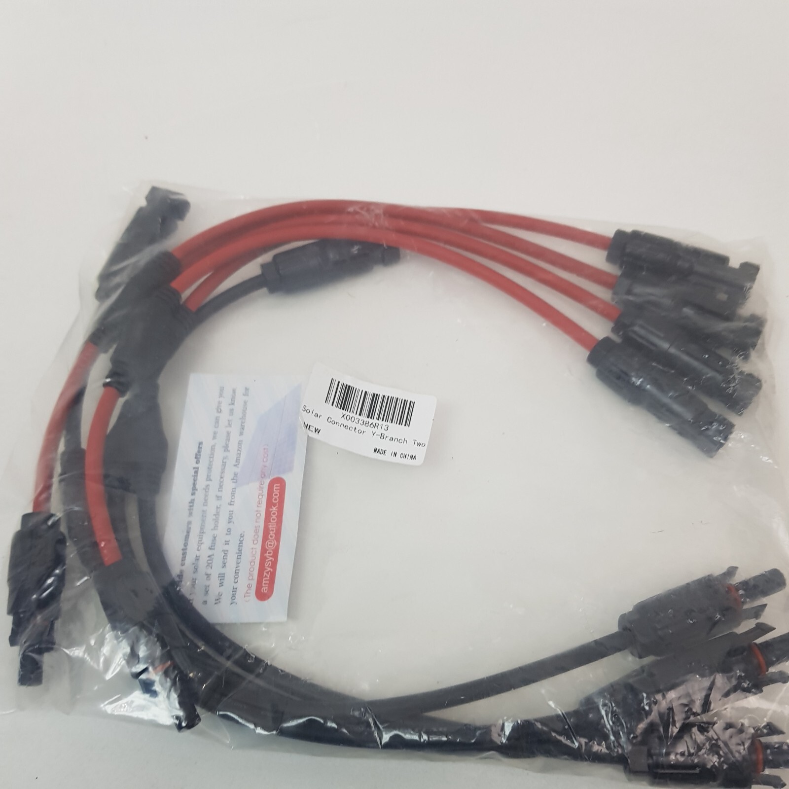 Solar Connector Y-Branch Parallel Adapter Cable Plug (M/FF, F/MM) Two Sets Pairs