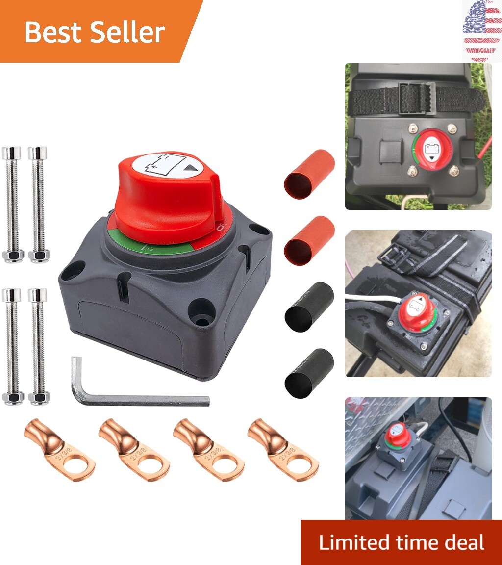 Durable Battery Disconnect Isolator with Lugs Kit – Safe Power Management