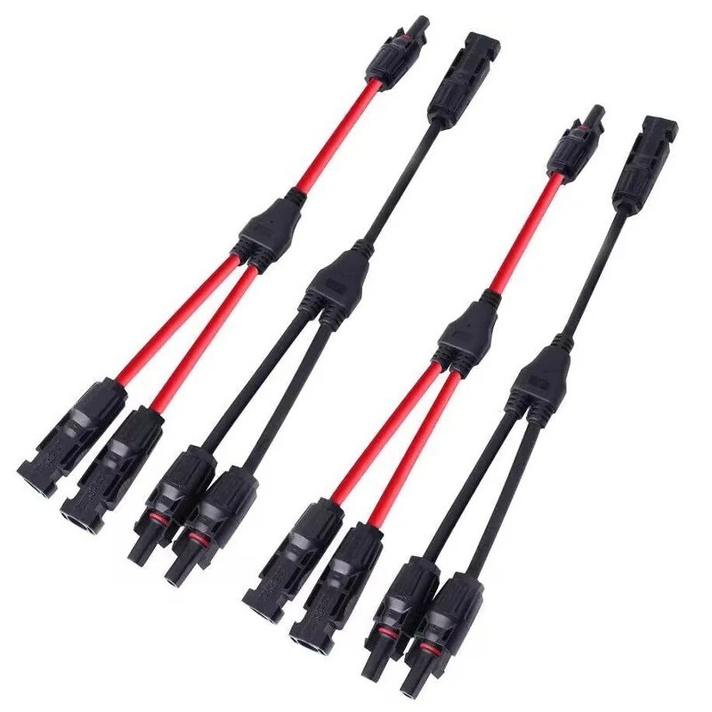 2PCS Solar Y Branch Connector Cable 30A 1000V PV Panel Parallel Adapter