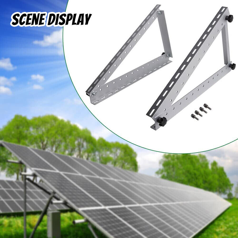 28″ Solar Panel RV Tilt Mount Brackets Ground Roof Flat Surface Adjustable Frame