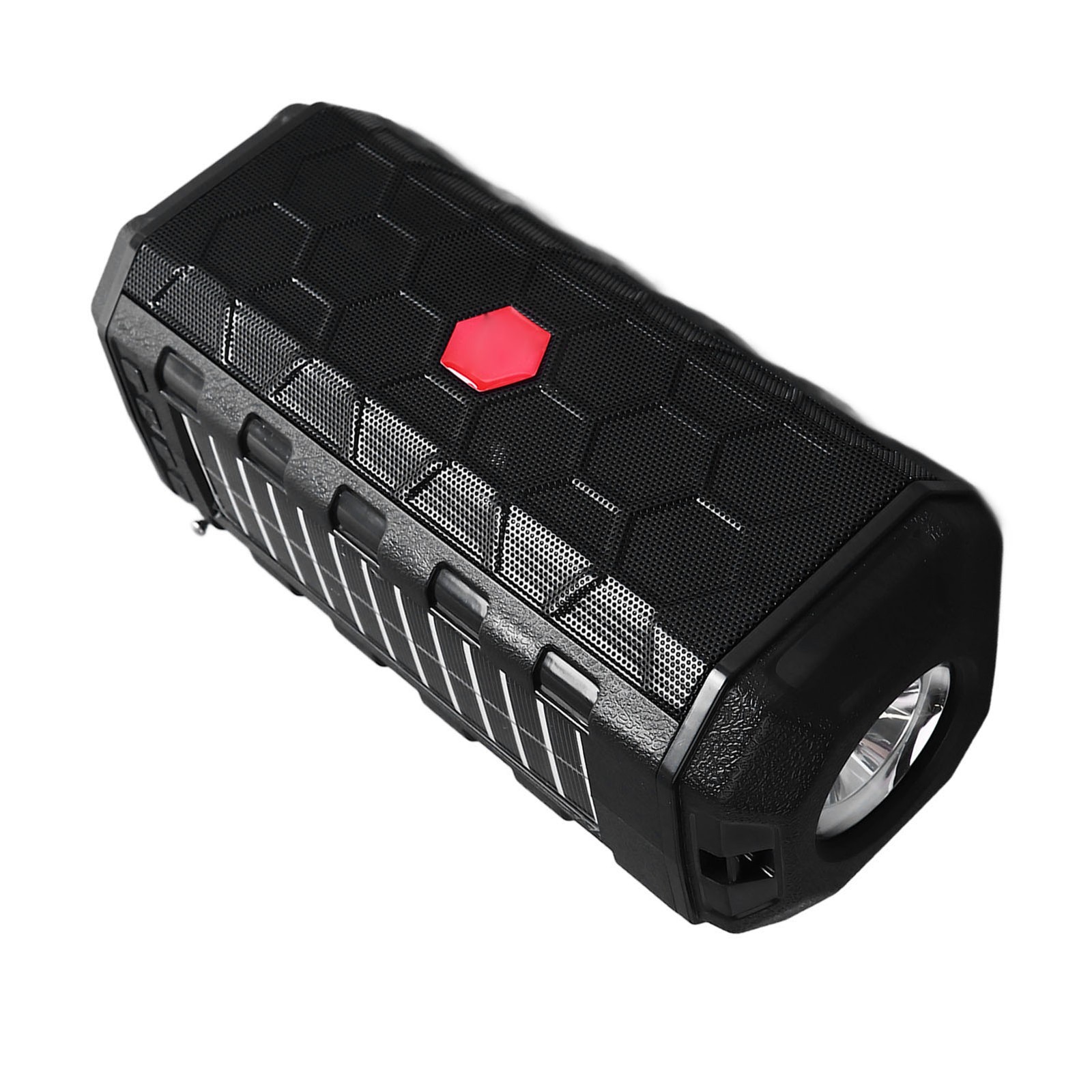 Solar Bluetooth Speaker Solar Panel Waterproof 1200mAh Bright Flashlight Ra GTYX