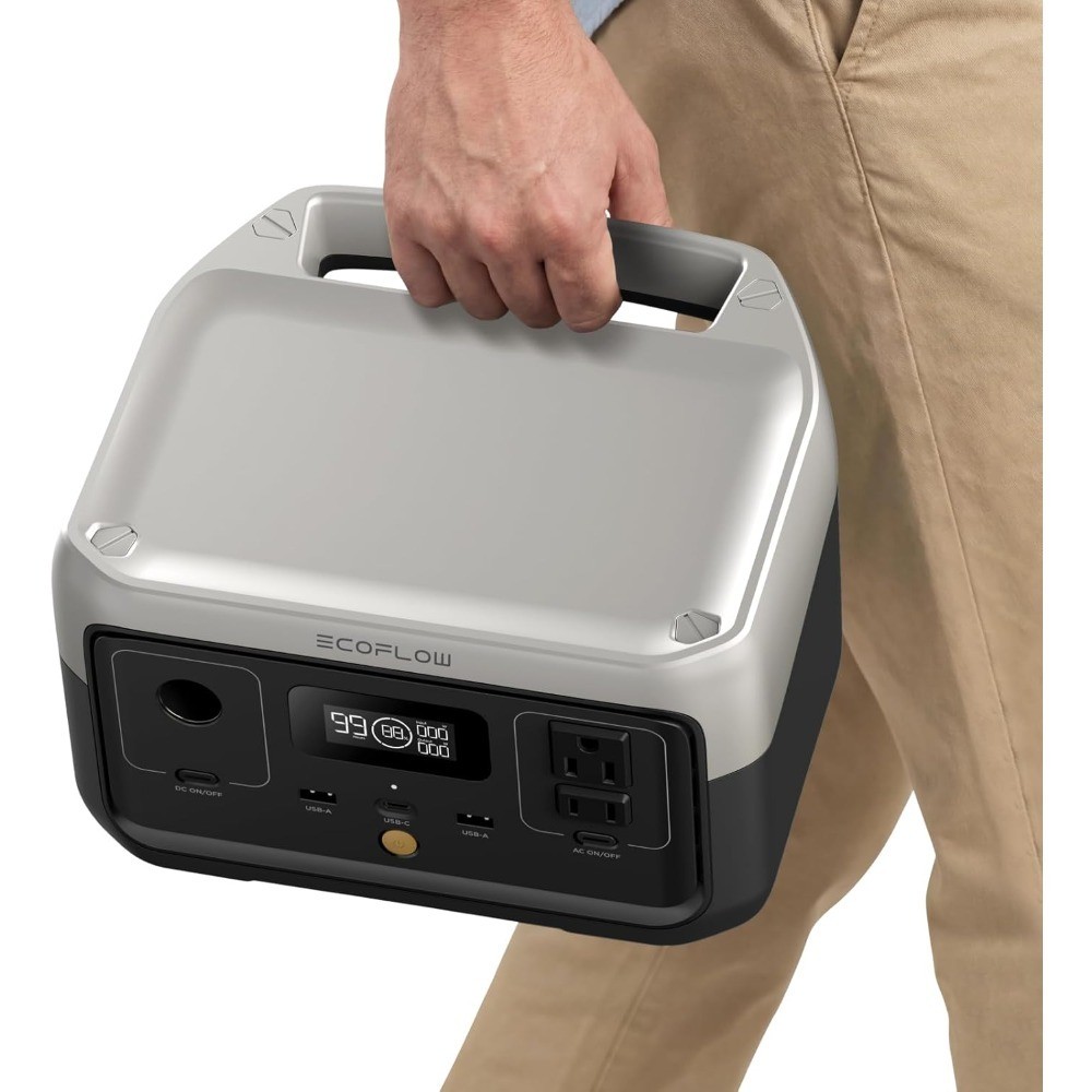 Portable Power Station 256Wh LiFePO4 Battery Fast Charging 1 Hour 600W AC