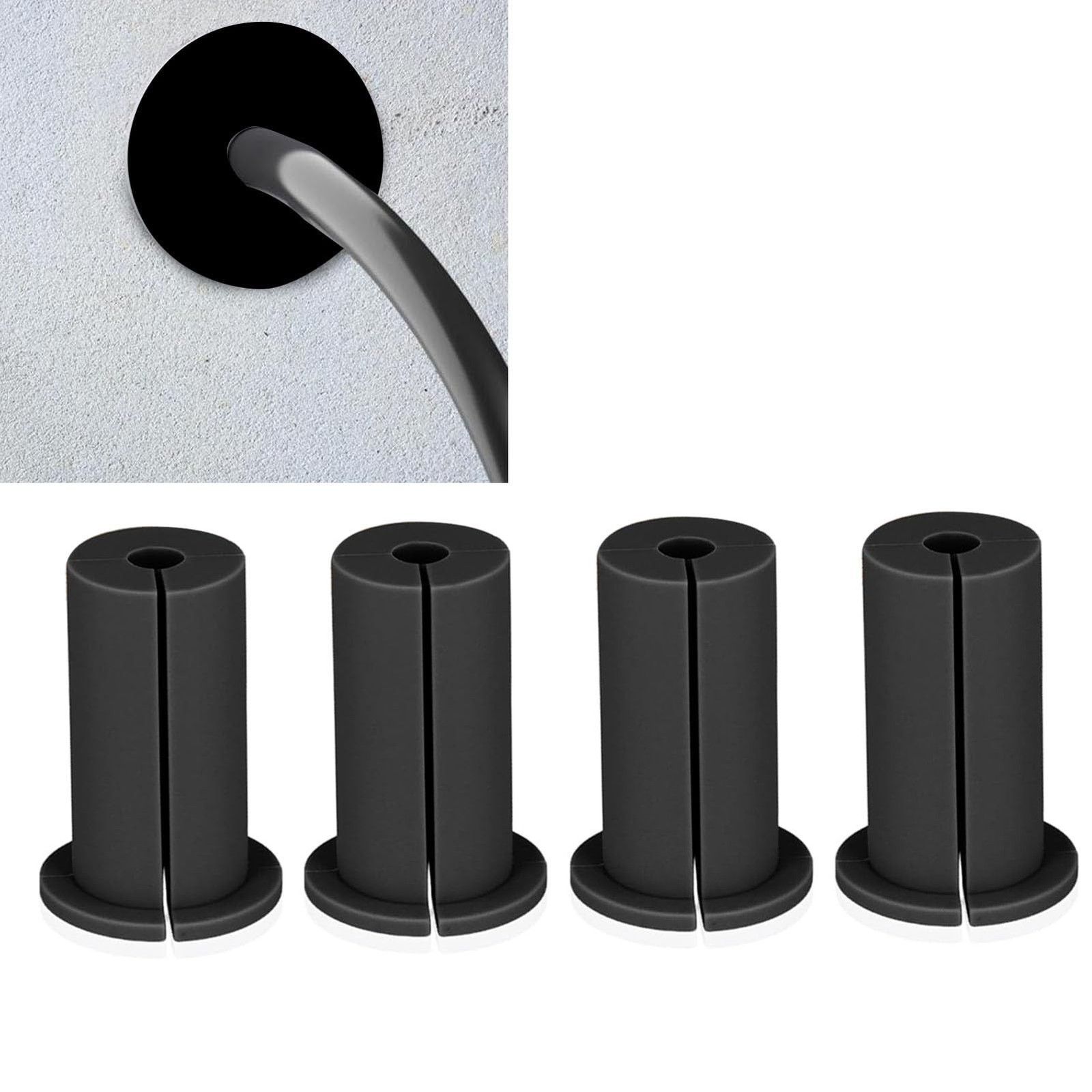 4PCS Cable Grommet Kit, 1Inch Rubber Wall Hole Cover Routing Kit, Cable Feed …