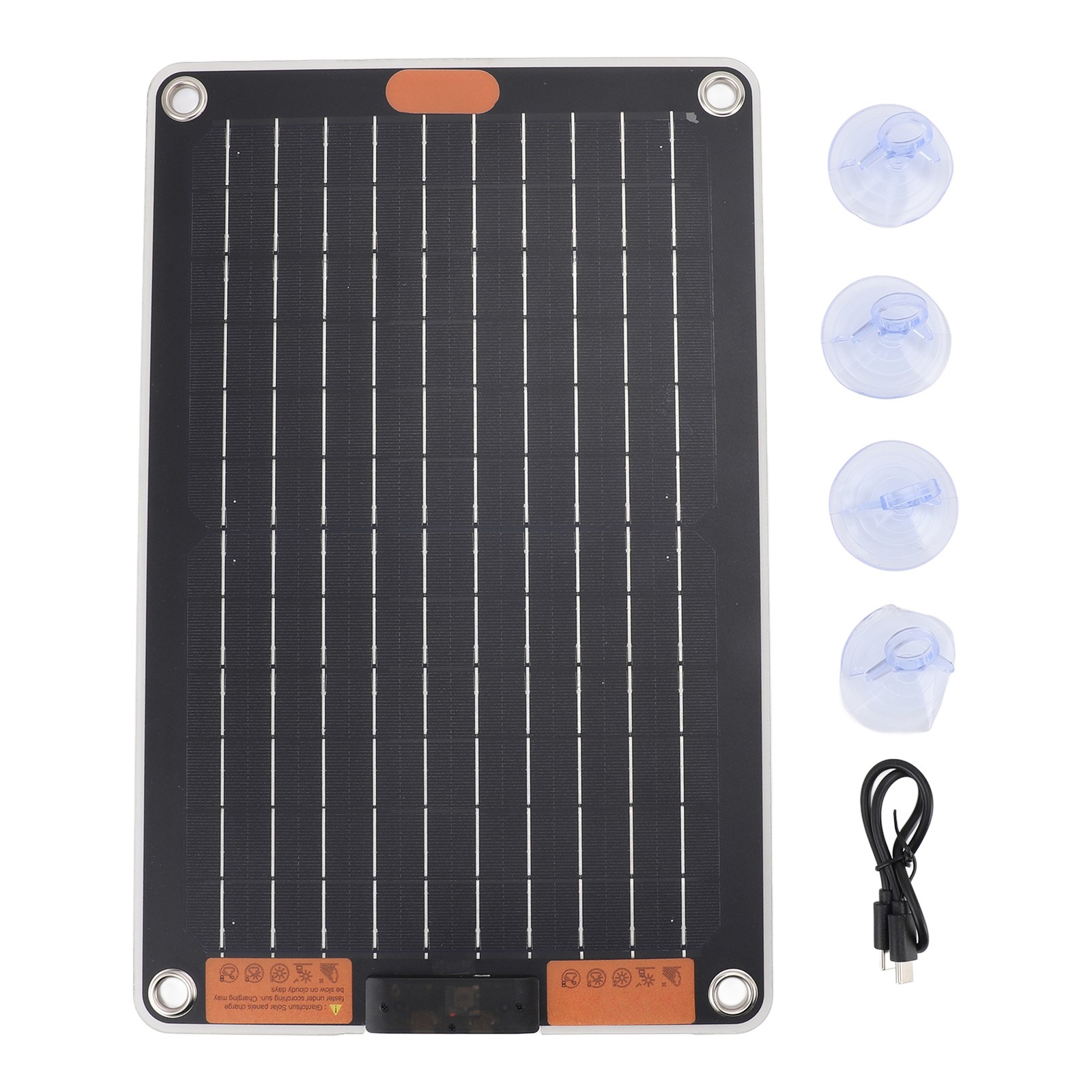 15W 5V 2.5A Solar Panel Battery Charger Monocrystalline Silicon Rain Proof FBIO