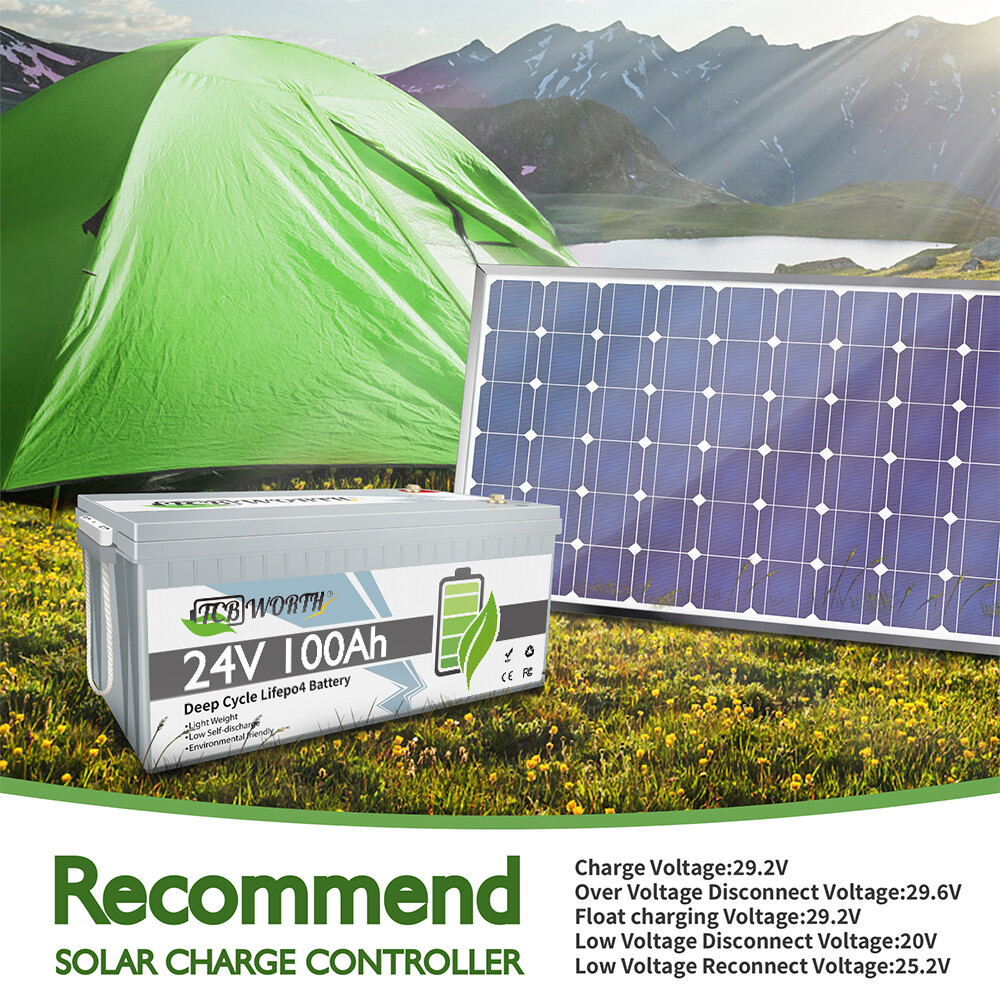 12V 100Ah 200Ah 300Ah 24V LiFePO4 Lithium Battery Deep Cycle for Solar Off-grid