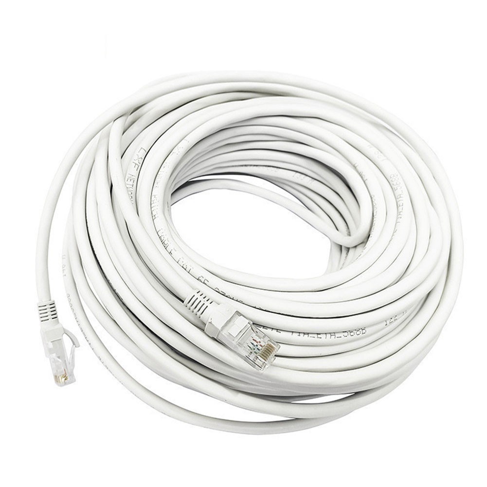 10m CAT 6 Network Cable for High Speed Ethernet Connection White Black