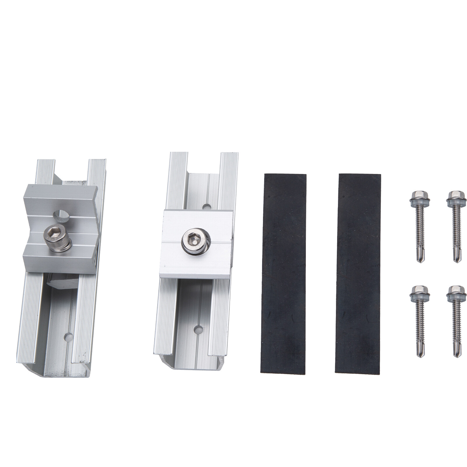 For 1-4pcs Solar Panel Mounting Brackets Rails Roof Mount Universal Kit System