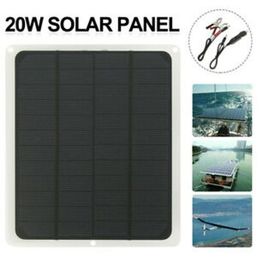 20W 12V Car Boat Yacht Solar Panel Trickle Battery Charger Power Supply Outdoor