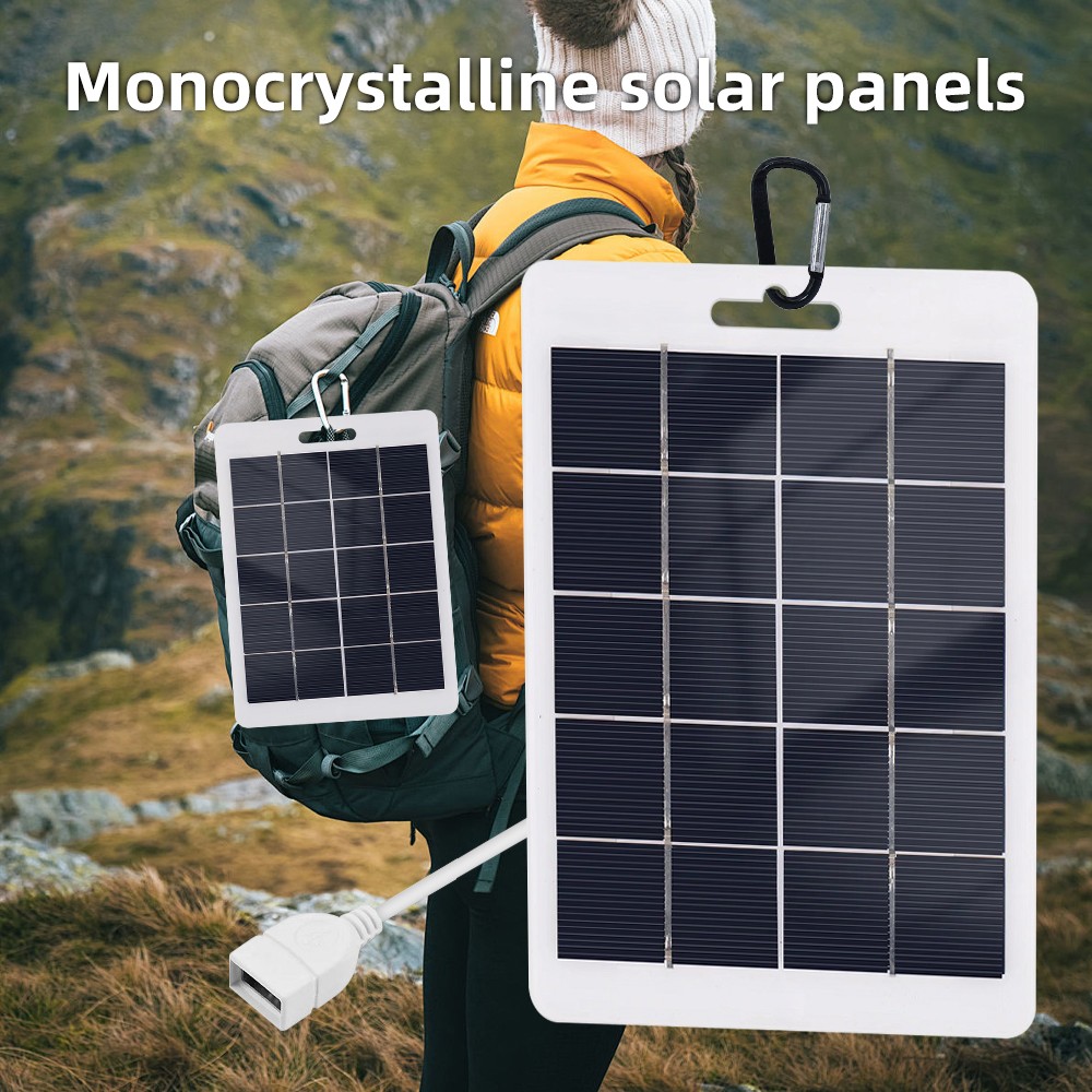 5W Portable Solar Panel Power USB Maintainer Outdoor Battery Cell Phone Charger