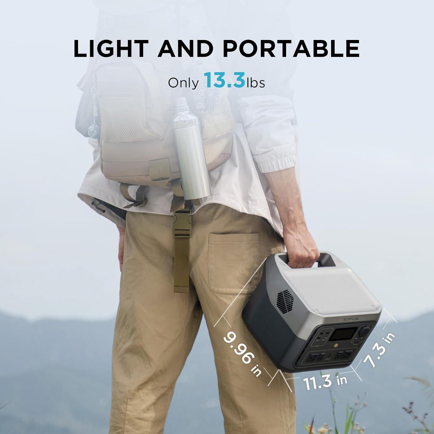EcoFlow 499Wh Portable Power Station RIVER 2 Max 500 Solar Generator for Outdoor