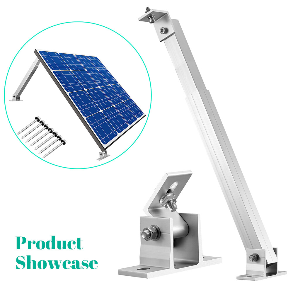 Adjustable Solar Panel Tilt Mount Brackets Kit Fixing Wall Roof RV Flat Surface