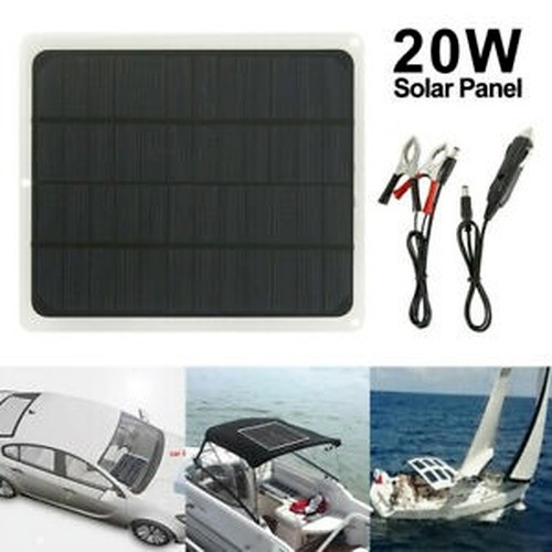 Outdoor 20W Solar Panel Trickle Battery Charger Power Supply Car Boat Yacht 12V