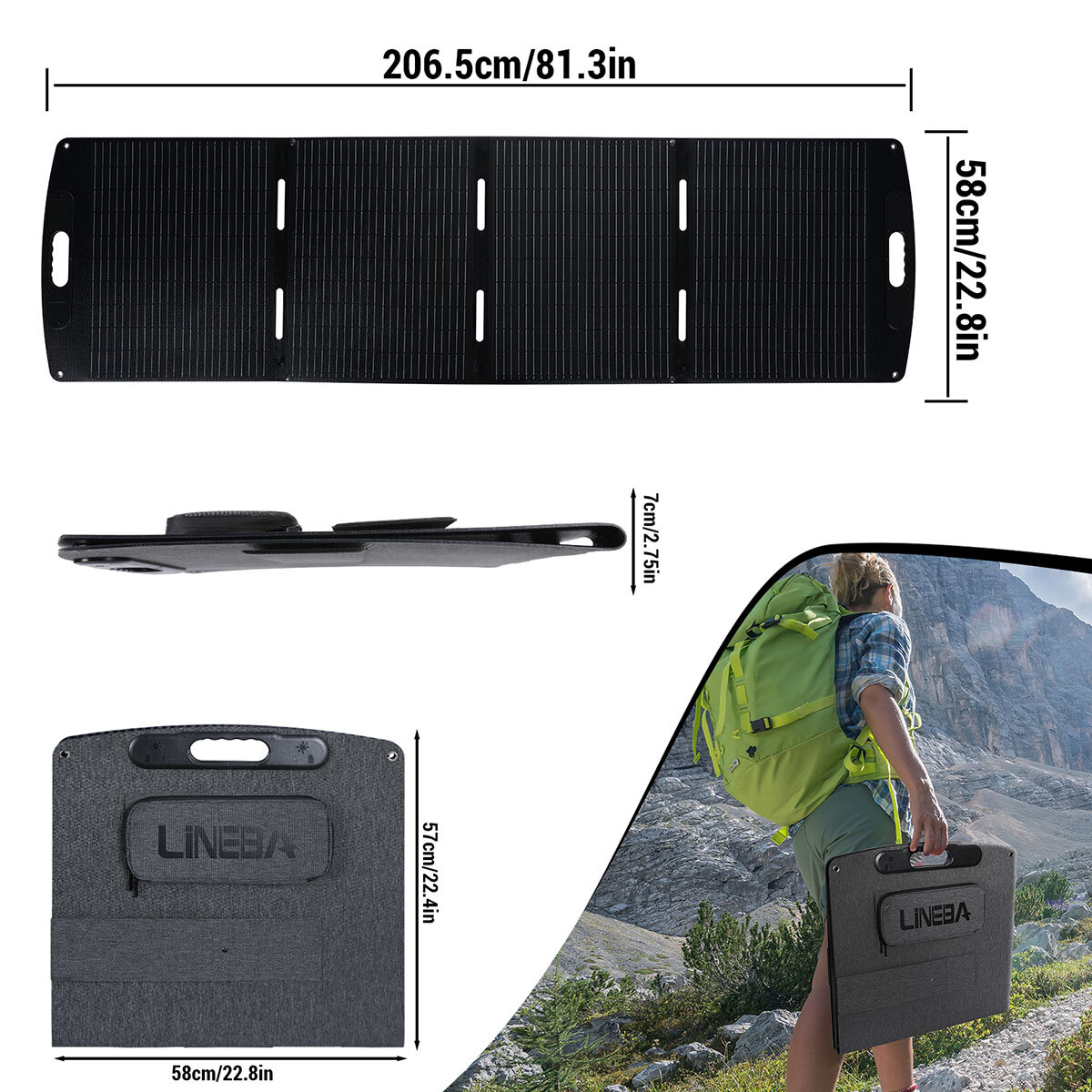 2025 NEW Solar Panel 100W 200W Foldable Solar Charger Waterproof w/ Controller