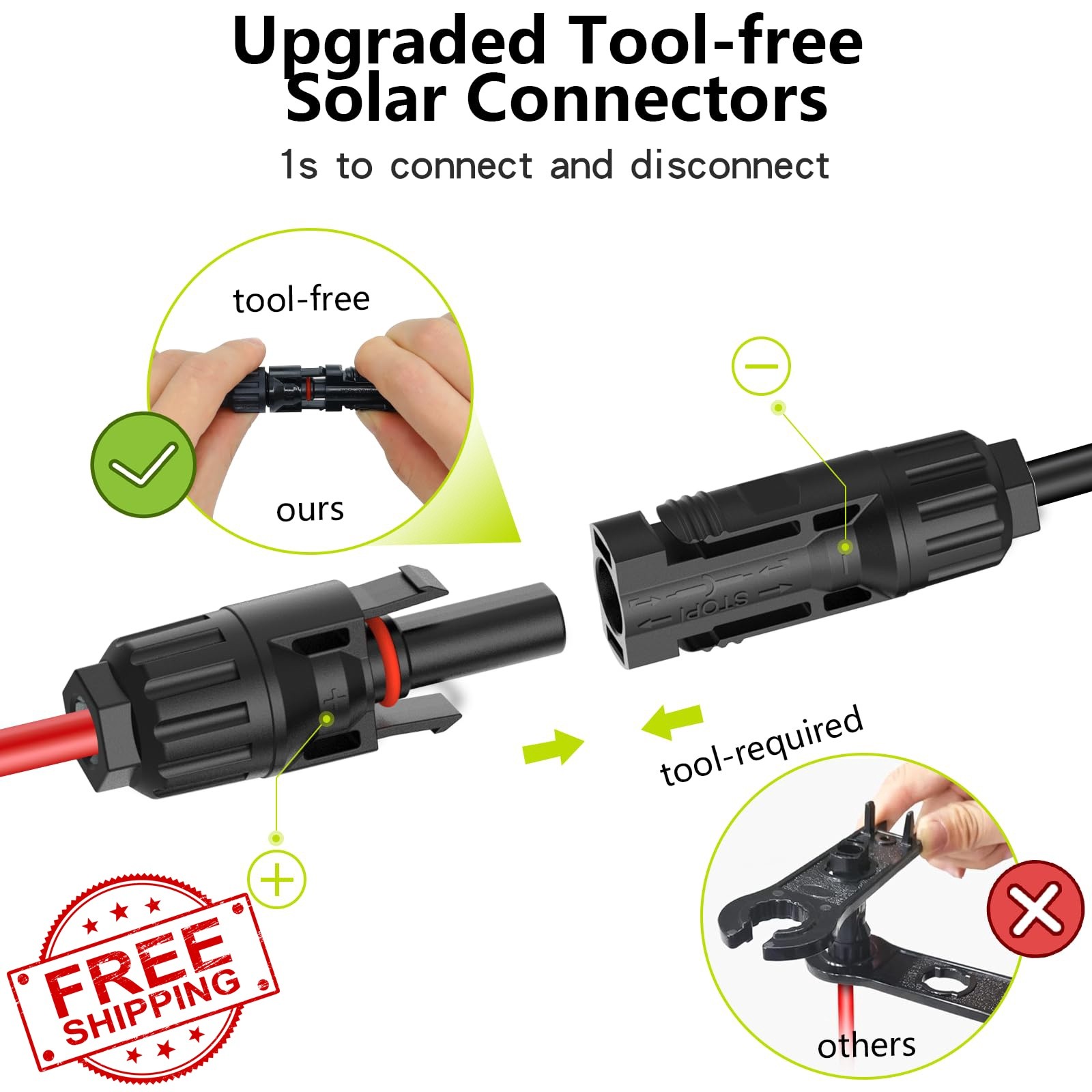 JXMXRPV 1 PCS Solar Connectors 2 to 8 Y Branch