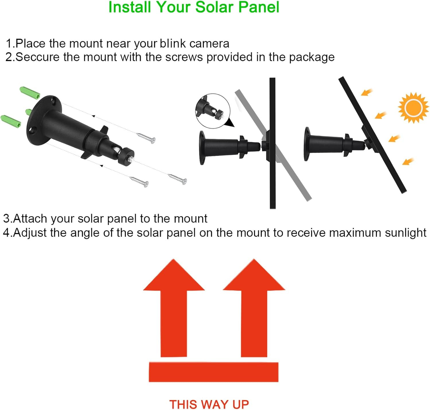 3 Pack Solar Panel Compatible with Blink Outdoor 4 (4Th Gen)/ (3Rd Gen) XT3 and