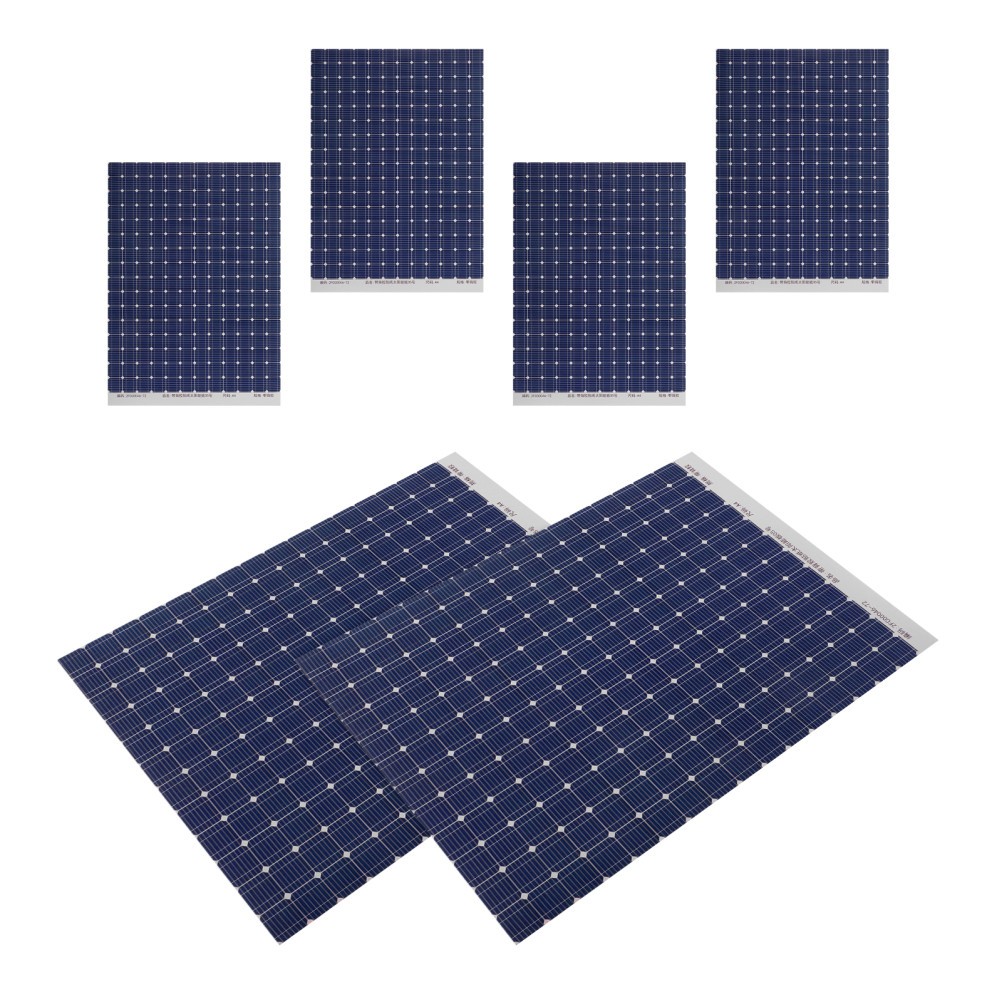 6Pcs Reusable Miniature Solar Panel Stickers for Dollhouse Decor Dark Blue