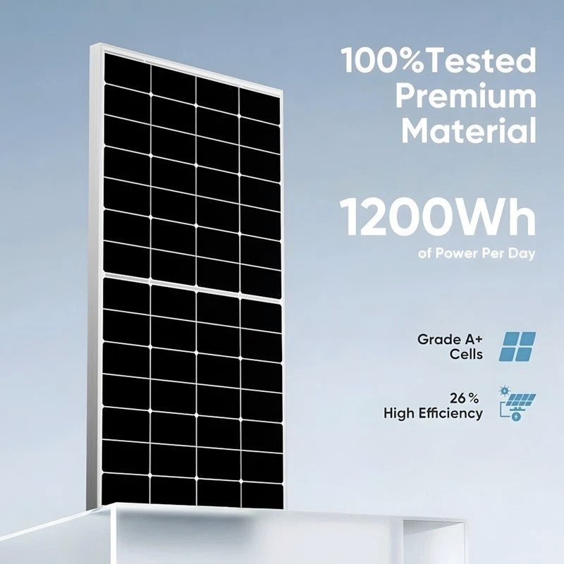 225W Solar Panel 12V HPBC N-Type Anti-Shading 0BB Off-Grid RV Roof Farm 200W PV