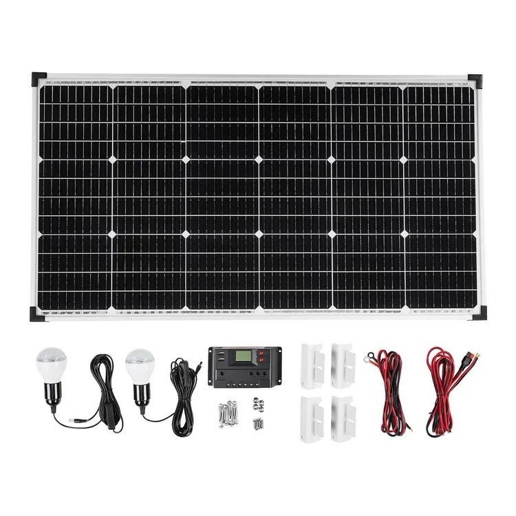 Thunderbolt Magnum 100W Flexible Amorphous Solar Panel Kit, Weather Resistant