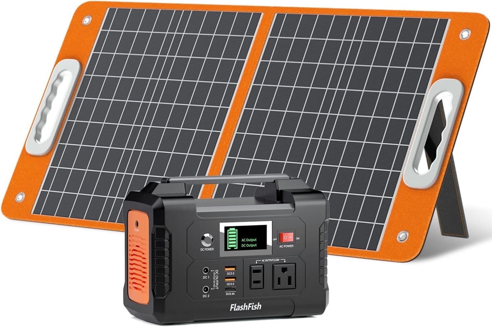 Solar Generator with Solar Panel Flashfish E200 Portable Power Station 200W Camp