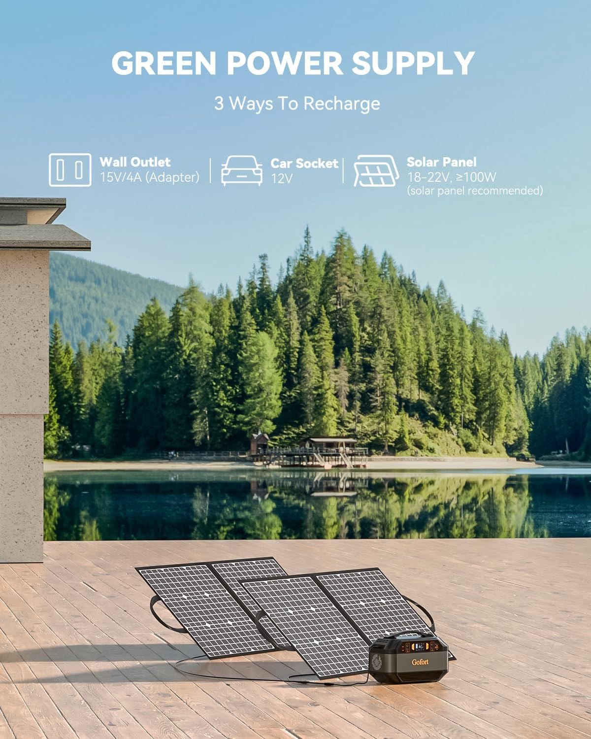 Portable Power Station 330W 299Wh Power Supply Solar Generator Backup Battery Pa