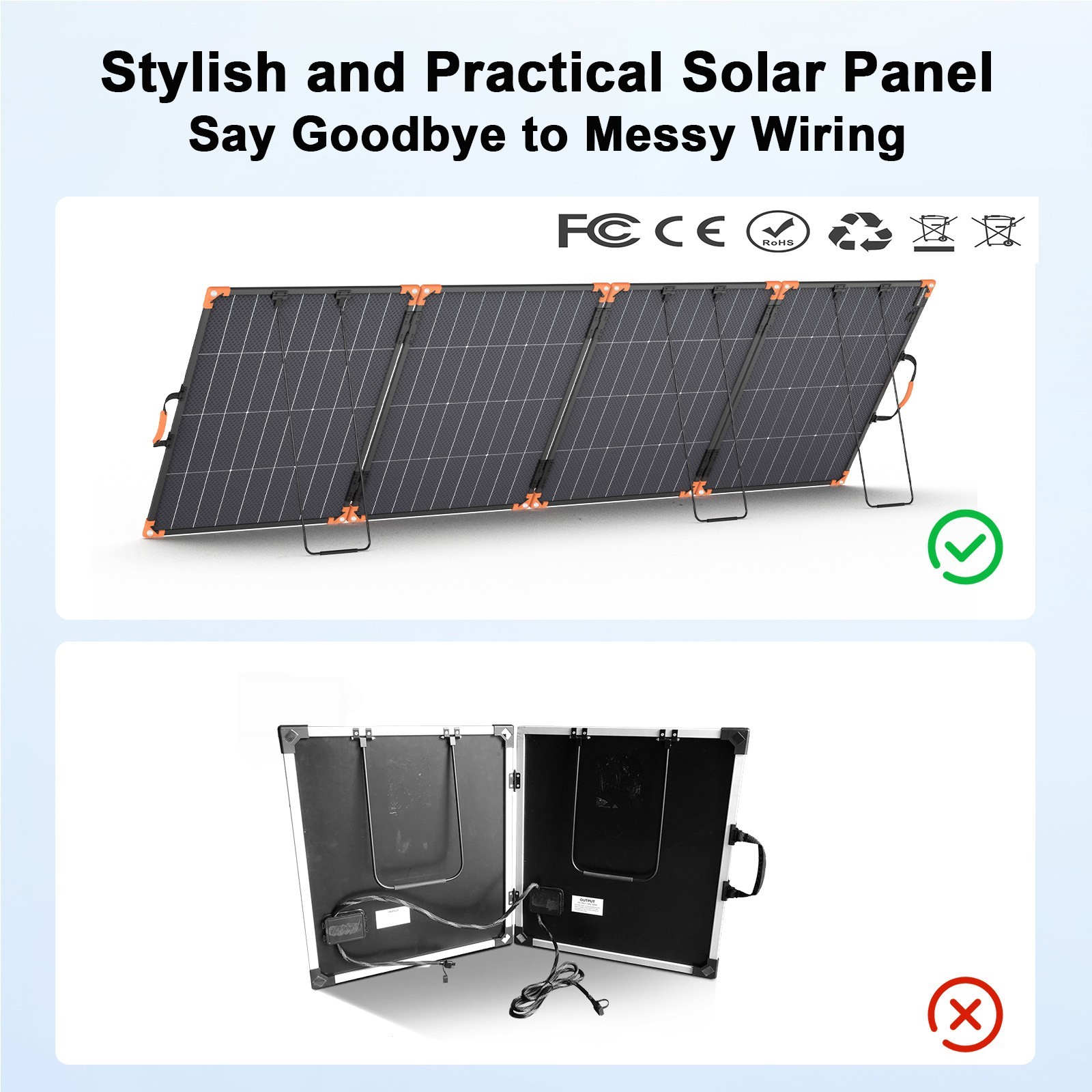 Flexible Solar Panel 100W 200W 400W for Ecoflow Bluetti Power Station Charging