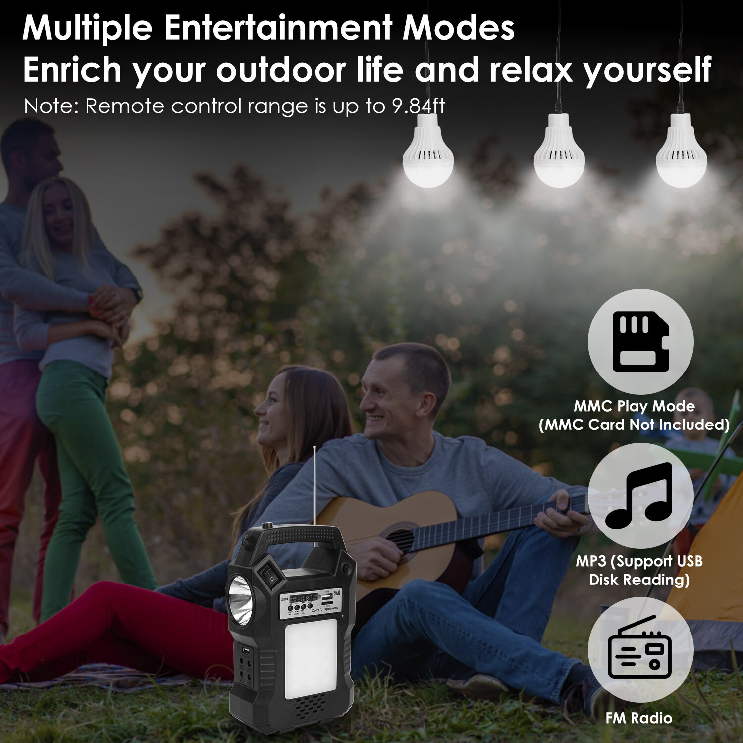 Portable Solar Power Station Generator Rechargeable Backup Emergency Power Bank