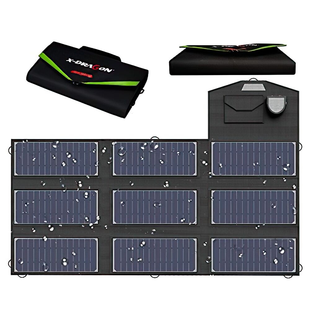 70W Monocrystalline Foldable Solar Panel Charger for Generator Laptop Outdoor