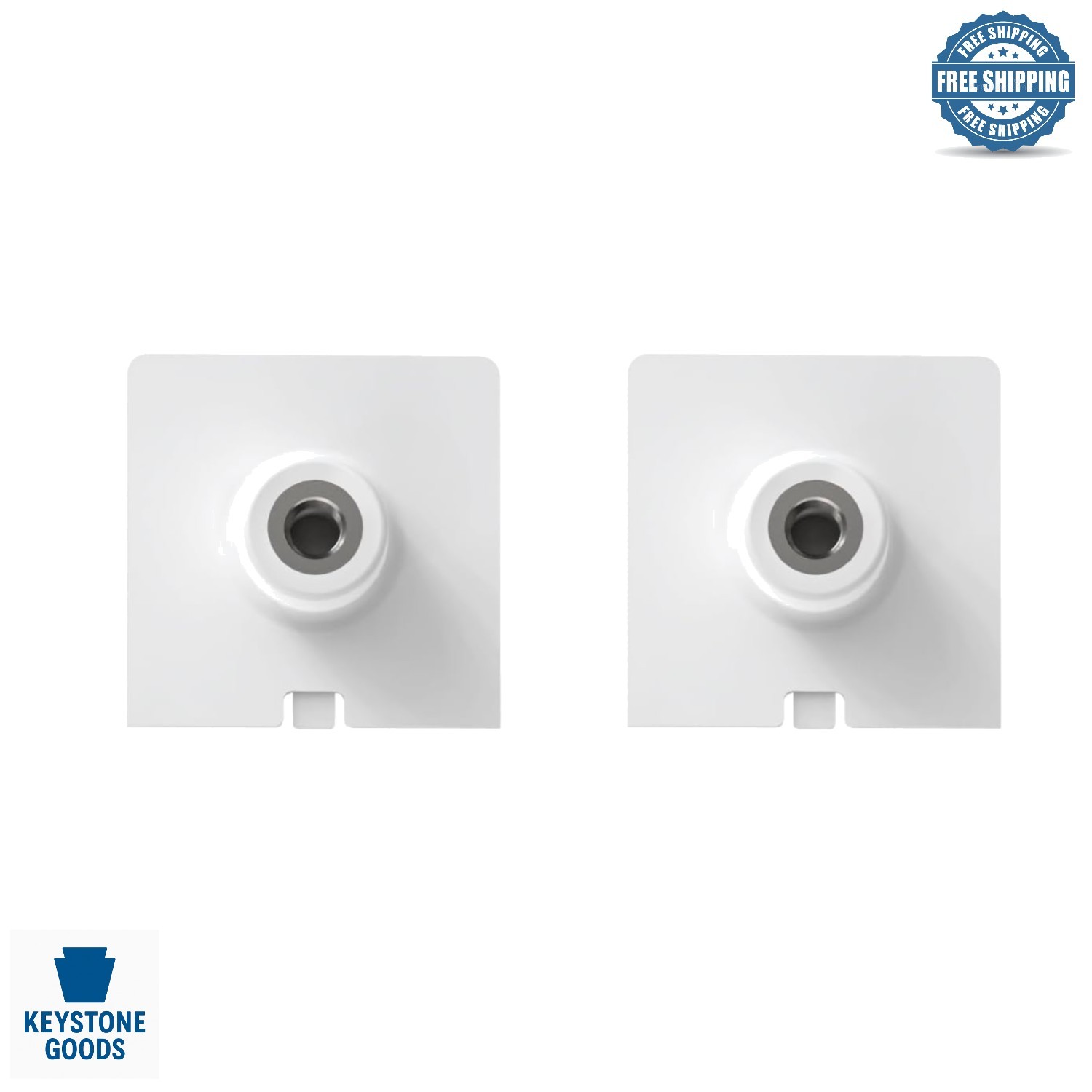 2 Pack White 1/4-Inch Threaded Mount Adapter for Ring Solar Panels