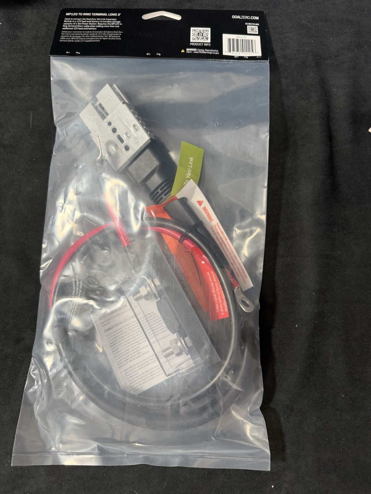 Goal Zero MP120 Male to Ring Terminal – SKU 98108
