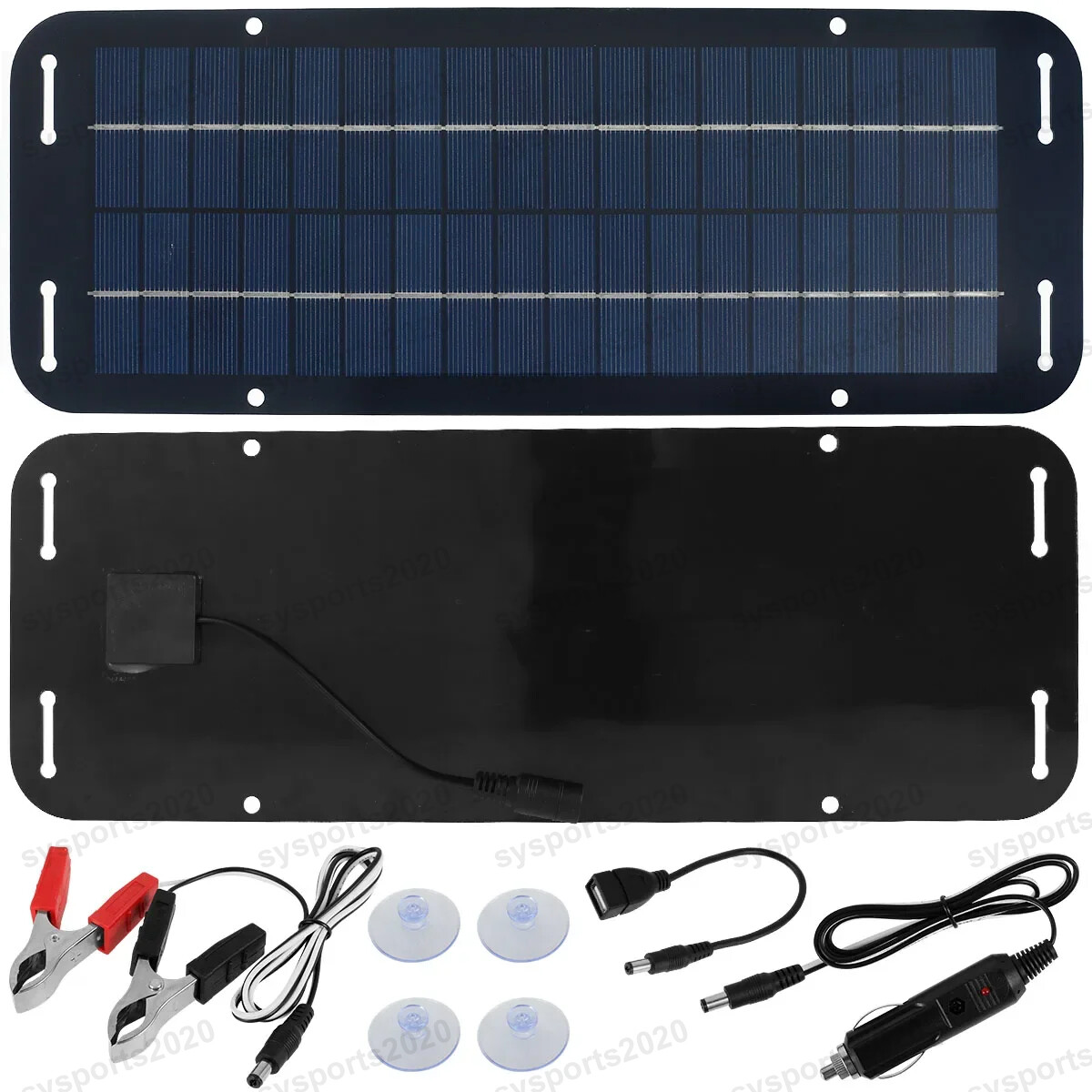 30W Solar Panel Kit 12V Trickle Battery Charger Maintainer for Boat RV Car LOT