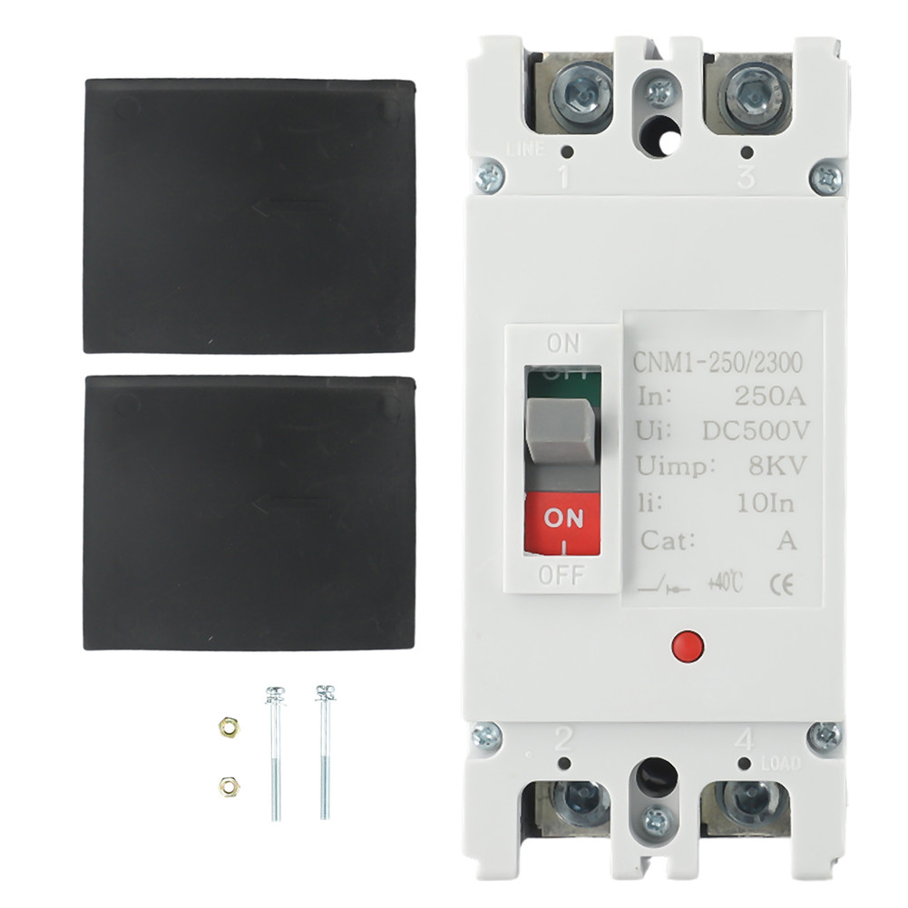 Photovoltaic DC Circuit Breaker CNM1Z 2P 250A 500V ABS Plastic Housing