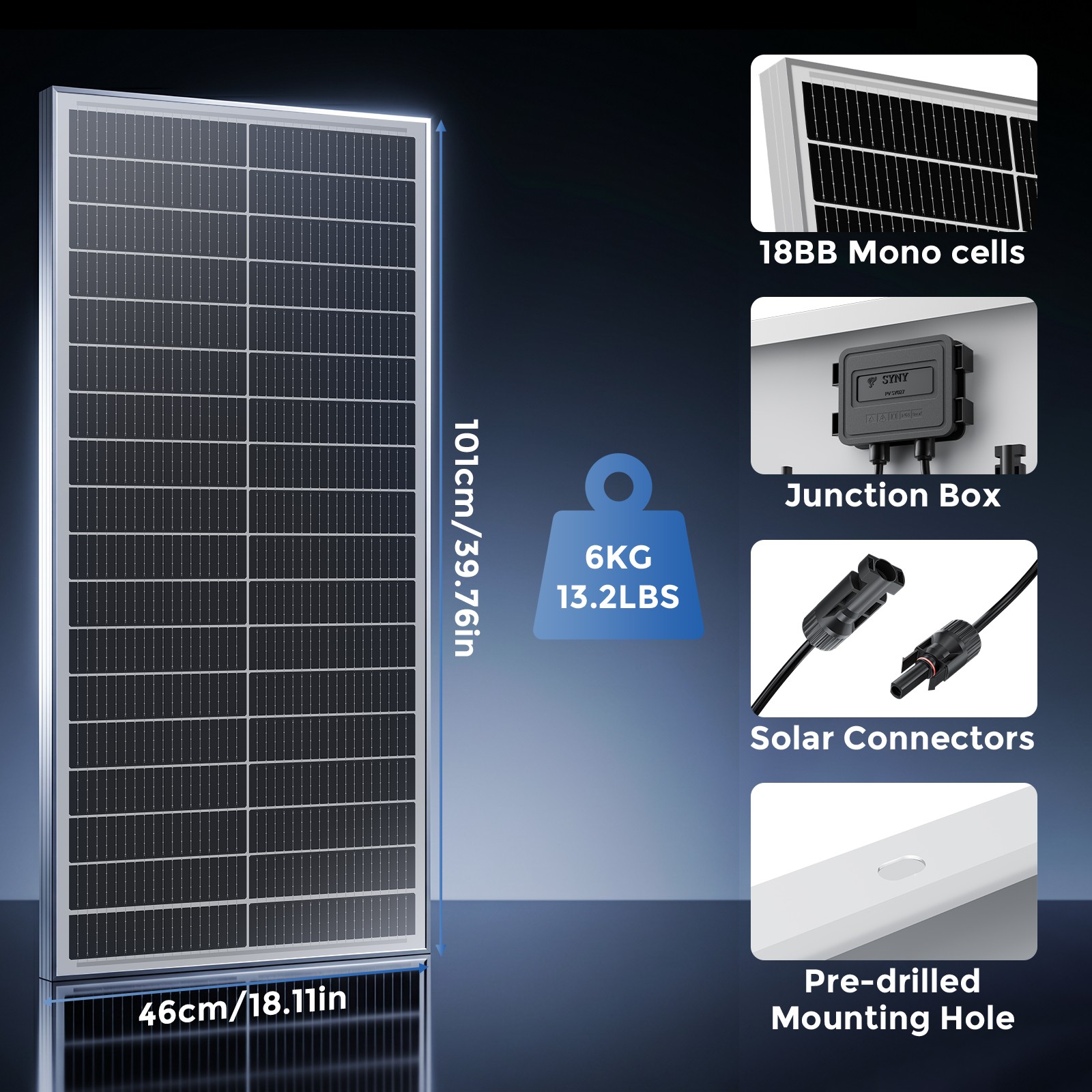 400W Mono N-Type Solar Panel Kits 18BB 25% RV Home Boat Car Mounting Z Brackets