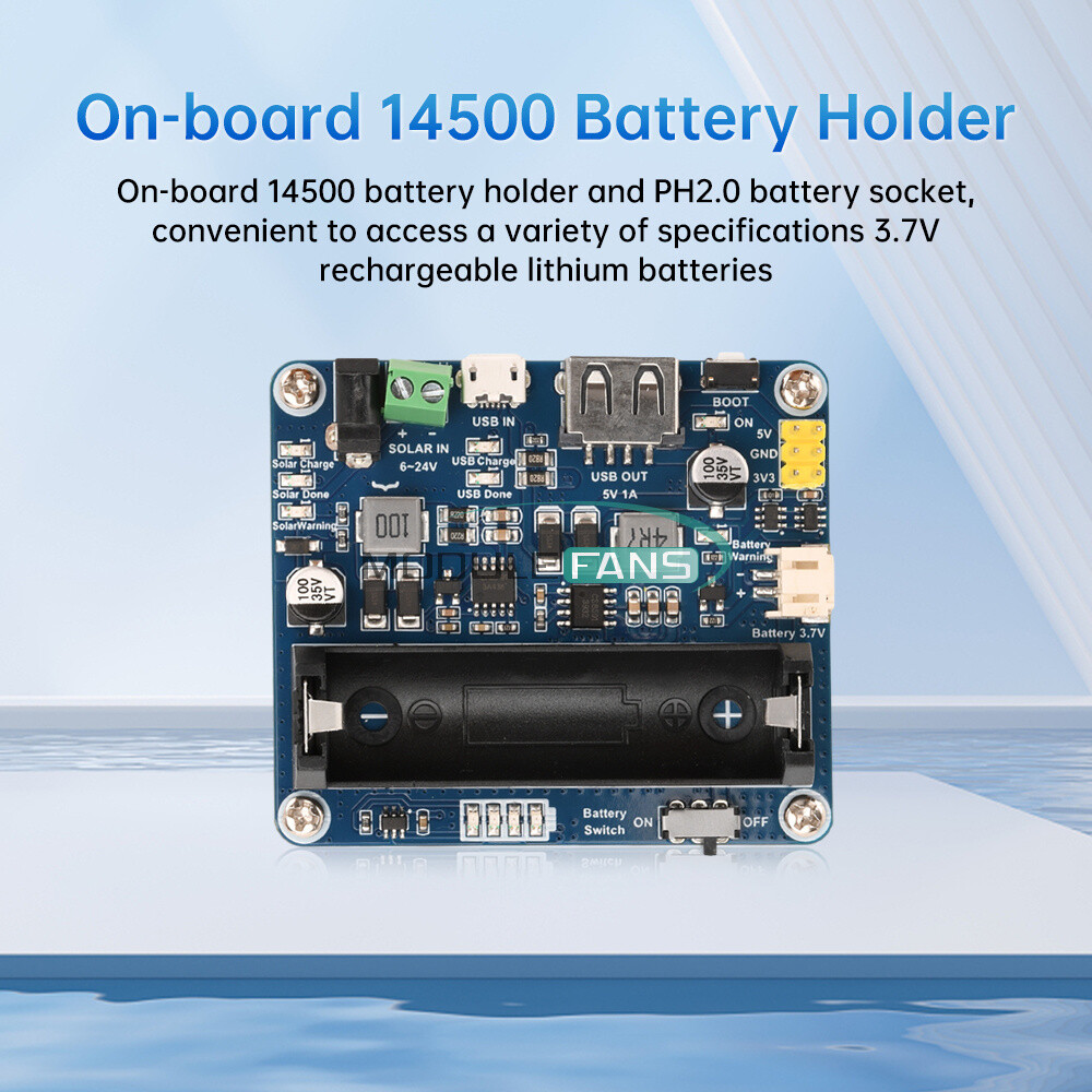 Power Manager Module for 6V~24V Solar Panel Support MPPT USB Battery Charging