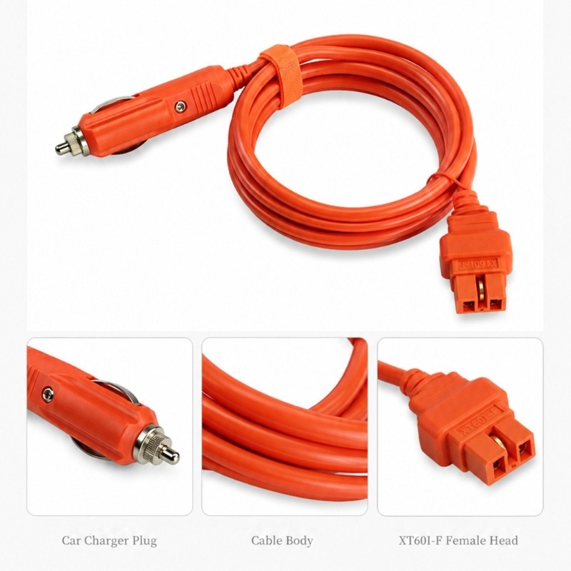 150/300cm XT60i Female Car Outlet Charging Cable for Battery Unit Daily Use