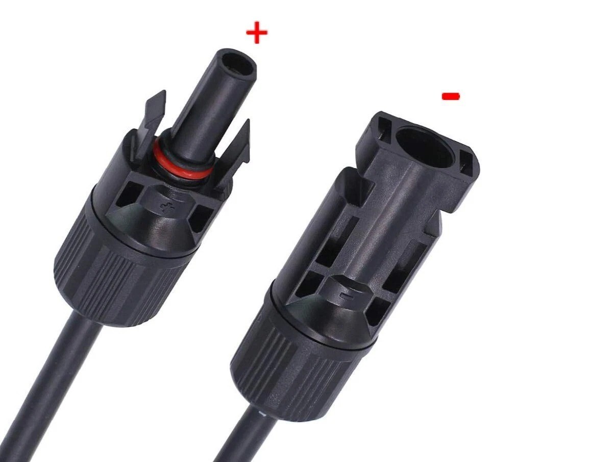 Solar Panel Connectors 10AWG Compatible with MC-4 Solar Connecter to SAE Adapter