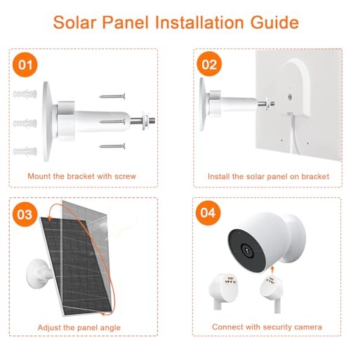 7W Solar Panel Charger for Google Nest Cam Battery Version, USB-C Solar