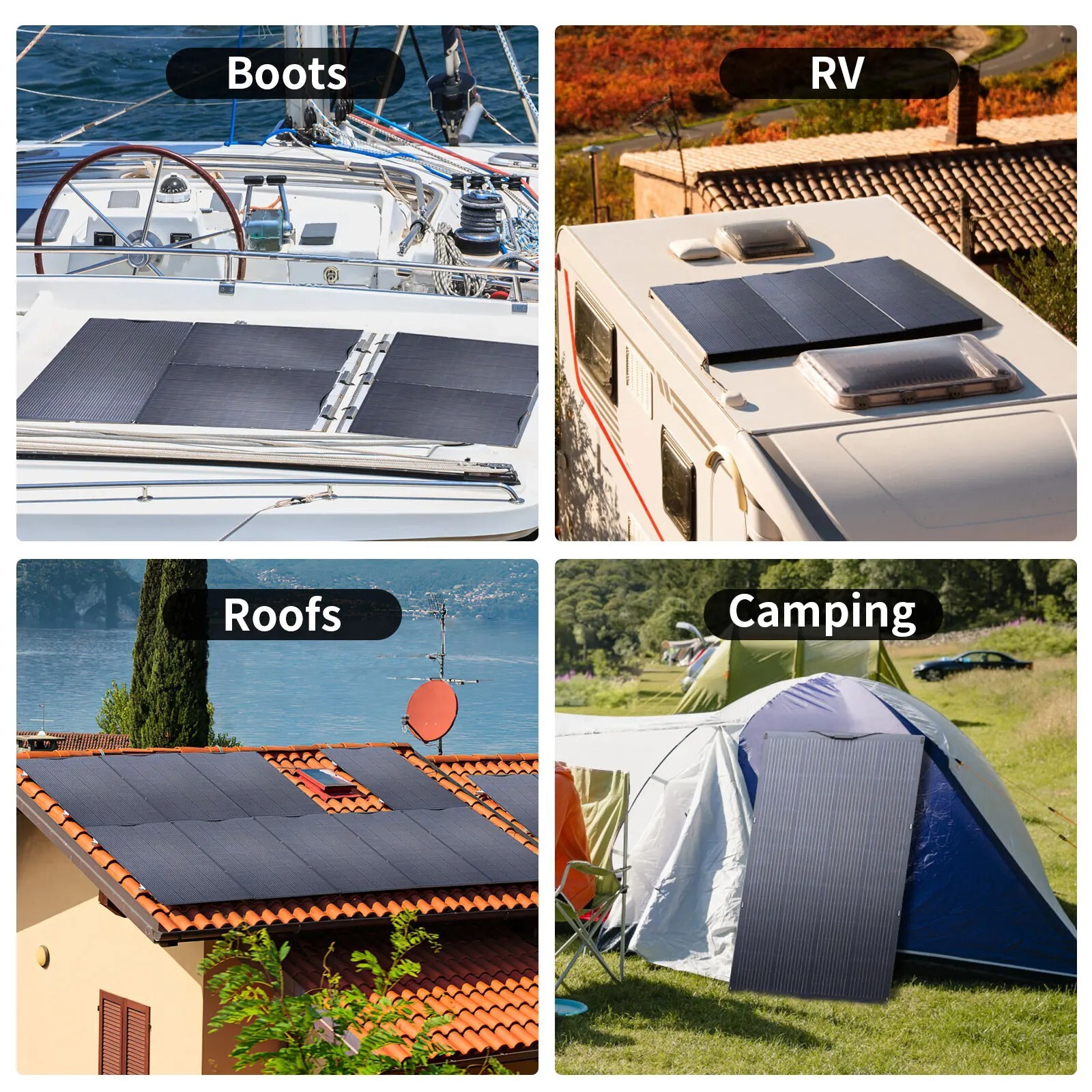 Balcony Power Plant 200W Flexible Solarpanel IP68 Solar Cell Solar Charger