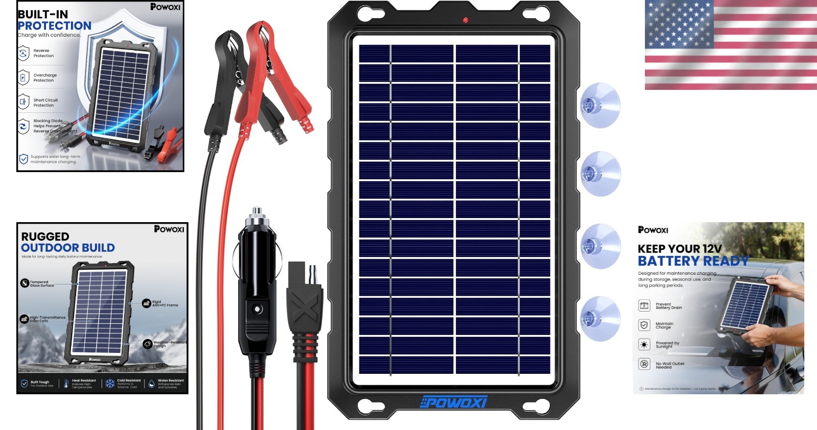 Intelligent Safety Protections | Solar Battery Charger