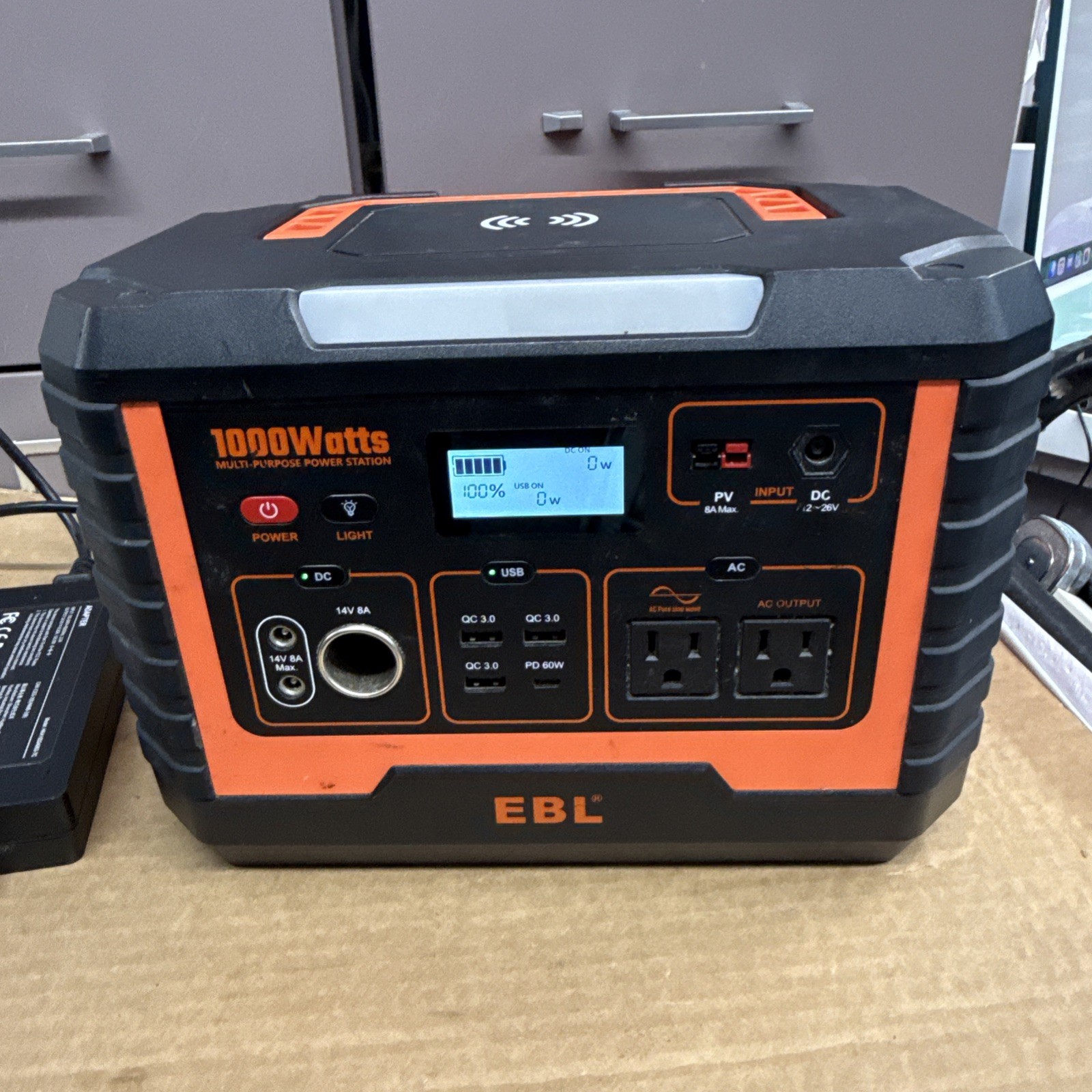 EBL 1000W Continuous Portable Power Station w/ Adapter