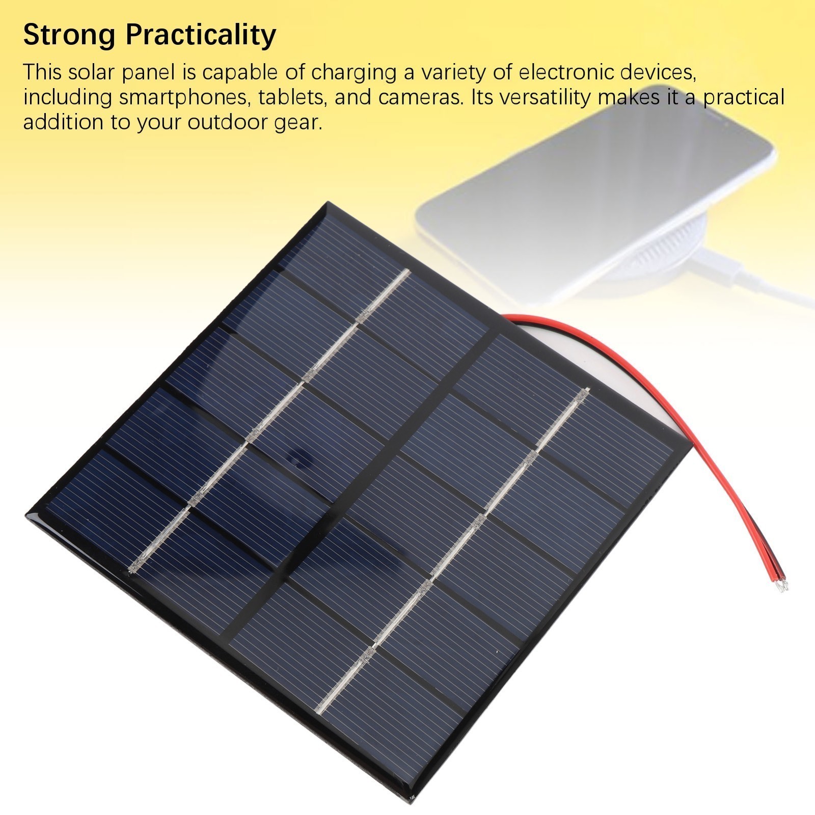 2PCS 1.2W 5V Small Solar Panel DIY Polysilicon with Electronic Wire for Phone