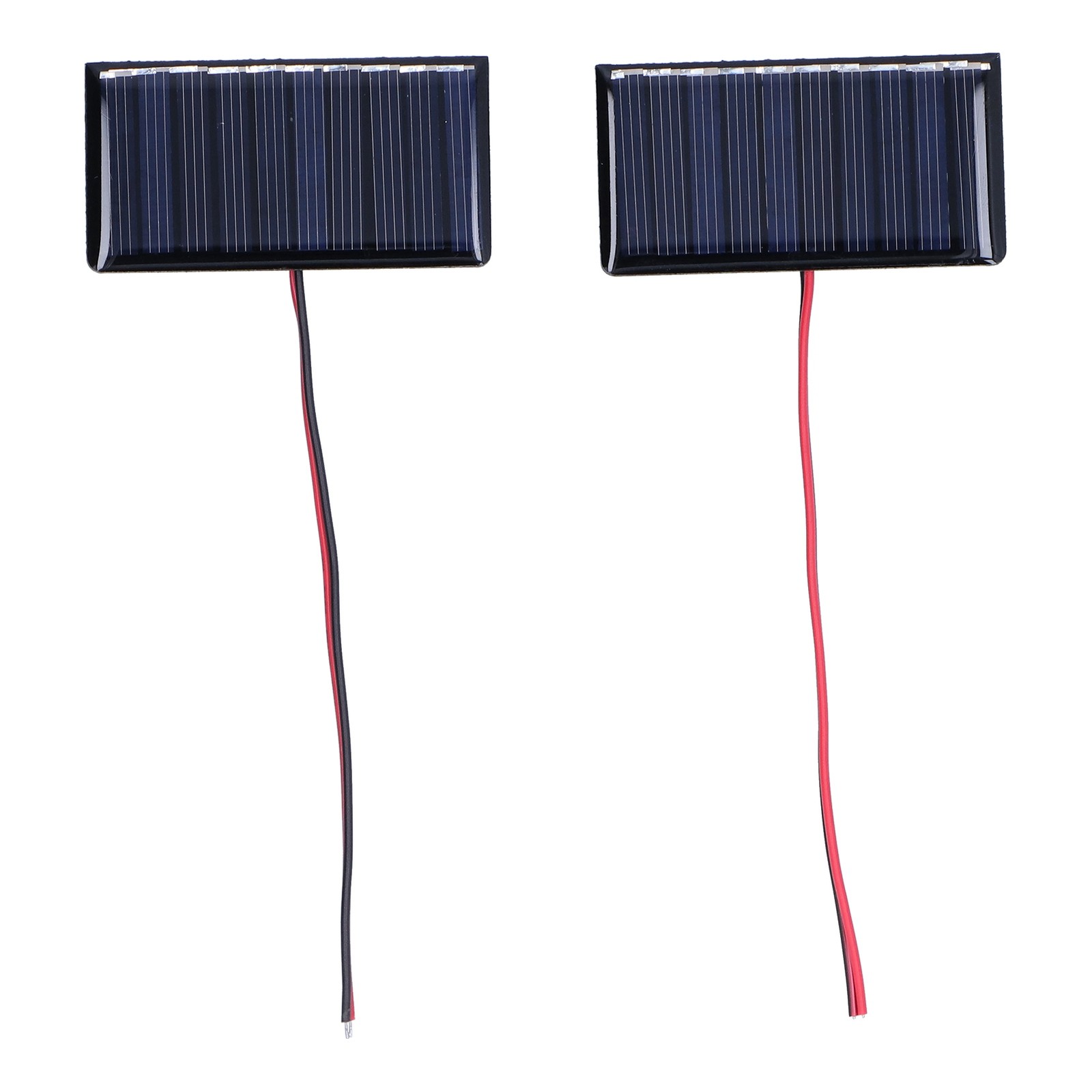2Pcs Solar Panel Module Polysilicon Micro Glue Power Solar Cells 68x36mm 0.3W 5V