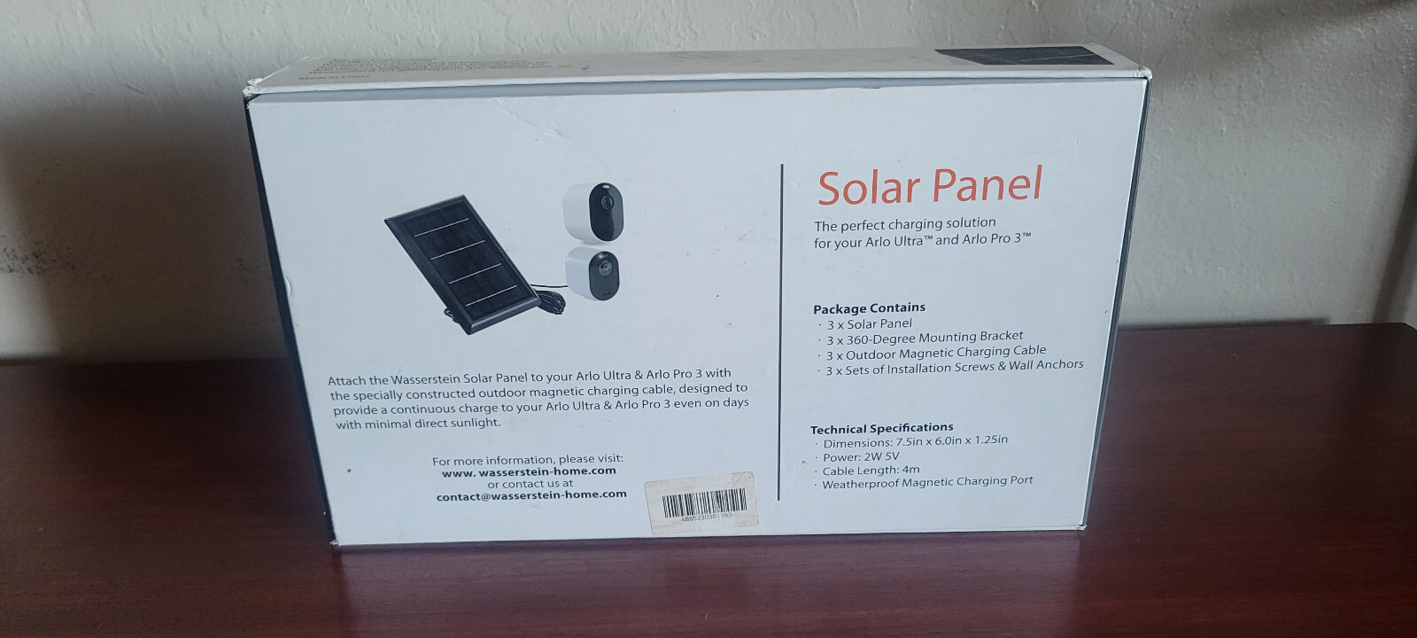 Wasserstein 2W 5V Solar Panel for Arlo Ultra and Pro 3 (2-P Pack) Brand New!